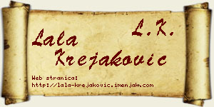 Lala Krejaković vizit kartica